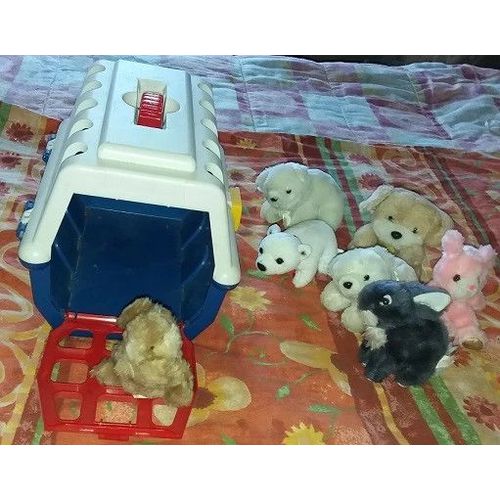 Cage De Transport Animaux Battat Avec 7 Peluche 16/27 Cm