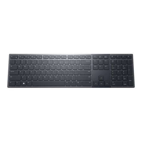 Dell Pro Premium Collaboration KB900 - Clavier - collaboration - rétroéclairé - sans fil - 2.4 GHz, Bluetooth 5.1 - QWERTY - International US - graphite - avec 3 years NBD Advance Exchange