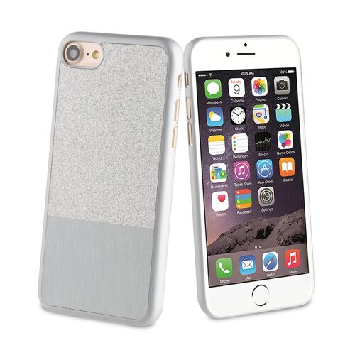 Muvit Life Pack Coque Paillette Argent + Vernis Pour Apple Iphone 7
