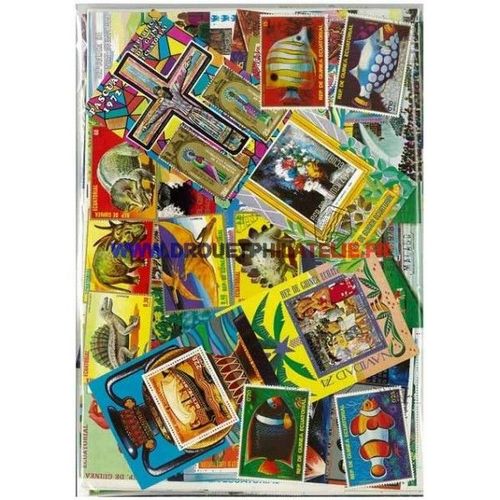 Guinee Equatoriale 300 Timbres Differents Obliteres