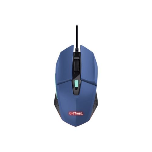 Trust GXT 109B Felox Souris Gaming Filaire, 6 Boutons, DPI Réglable, RGB, Capteur Rapide - Bleu