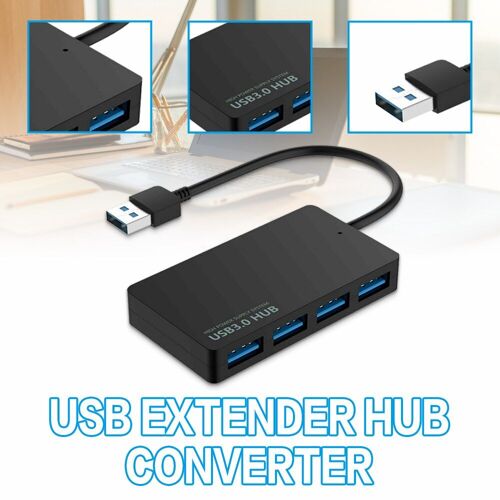 adaptateur de répartiteur USB 3.0 pour PC Portable, 1 pièce, Super rapide, 4 Ports, convertisseur Hub
