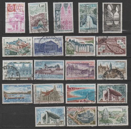 France De 1963 À 1976: Lot De 20 Timbres N° 1394-1394a-1402-1435-1440-1502-1582-1585-1686-1687-1688-1712-1757-1758-1764-1806-1807-1809-1810-1872