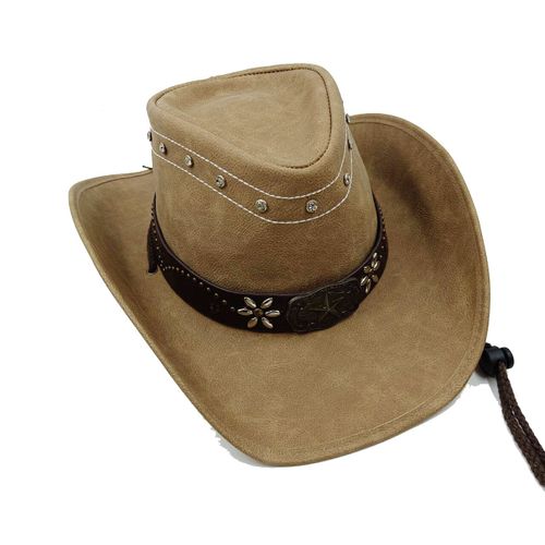Chapeau Western Cirboy En Cuir Pour Hommes,Types D'accessoires,Dad Gentleman Sombrero Zones Bre Dn,58-59cm,100