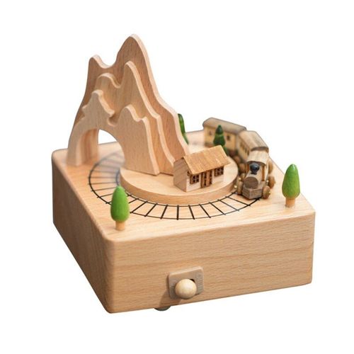 Jouet Musical À Remonter 2 En 1 Pour Adulte, Tunnel De Train En Mouvement, Cadeau D'Anniversaire De Mariage