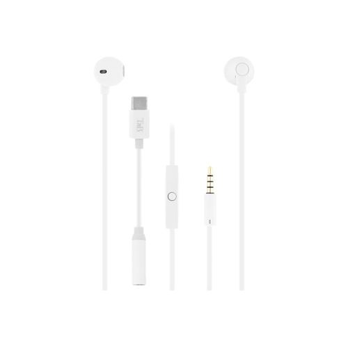 T'nB SWEET - Écouteurs avec micro - embout auriculaire - filaire - jack 3,5mm, USB-C - blanc