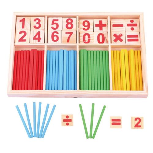 Bâtons De Comptage En Bois Montessori, Livraison Directe Gratuite, Bloc De Construction D'Intelligence, Jouet D'Éducation Mathématique Pour Enfants, Boîte En Bois