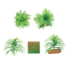 Modèle Architectural De Plante Miniature, Simulation De Brousse D'Arbre D'Imitation + Socle De Base Pour La Construction De Table De Sable 2 Pièces