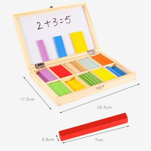 Bâtons D'Arithmétique Rectangulaires En Bois Pour Enfants, Blocs De Construction, Puzzle, Jouet Éducatif, Améliore La Puissance De Calcul, Jouets De Développement