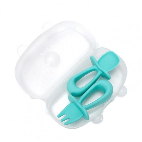 Ensemble De Cuillères, Fourchettes, Antidérapantes, Faciles À Saisir, Souples, Pour Bébé, Pour Enfants, Gadgets De Table, 2 Pièces/Ensemble Cuillères