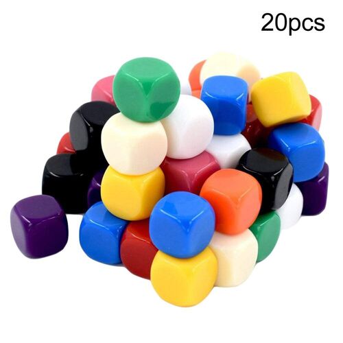 Dés À Six Faces D6, 20 Pièces, 16mm, Fournitures De Fête, Jouets Pour Enfants