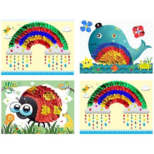 Autocollant De Bricolage Animal Maison Fille Peinture Artisanat Maternelle Enfants Jouet Intelligent Production Parent-Enfant, Classe D'Art Pour Pépinière