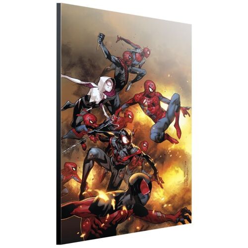 Marvel Tableau En Bois Spider-Verse By Olivier Coipel 40 X 60 Cm