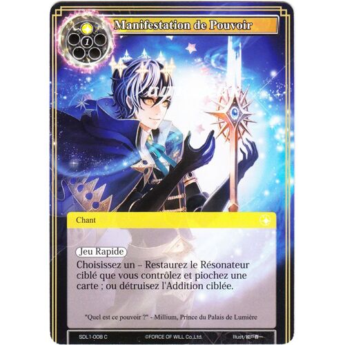 Force Of Will - Sdl1-008 - Manifestation De Pouvoir - Common