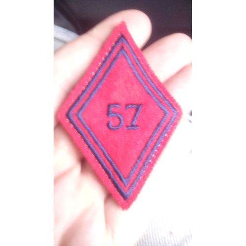 Losange De Bras 57 Ieme Régiment D'artillerie Avec Crochet Arrière 