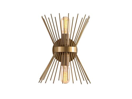 Applique Murale Filaire En Métal Kirpi - H. 33 Cm - Doré