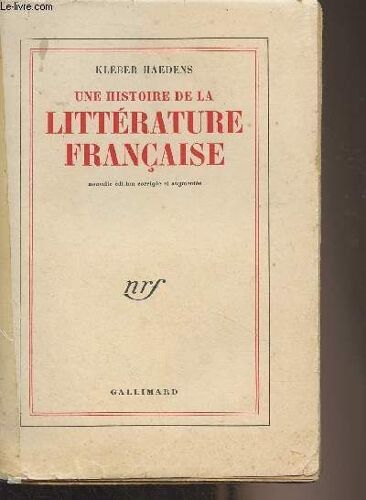 Une Histoire De La Littérature Française