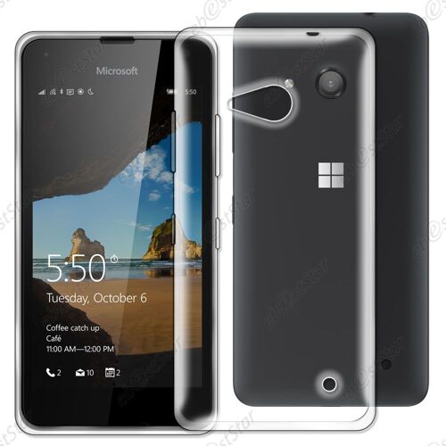 ebestStar ® pour Microsoft Lumia 550 - Housse Etui Coque Silicone Gel Souple Ultra Fine 0,5mm et INVISIBLE + Film, Couleur Transparent
