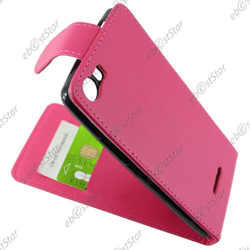 ebestStar ®  Housse Simili Cuir à Clapet Coque Etui pour Wiko Fever 4G + Film, Couleur Rose