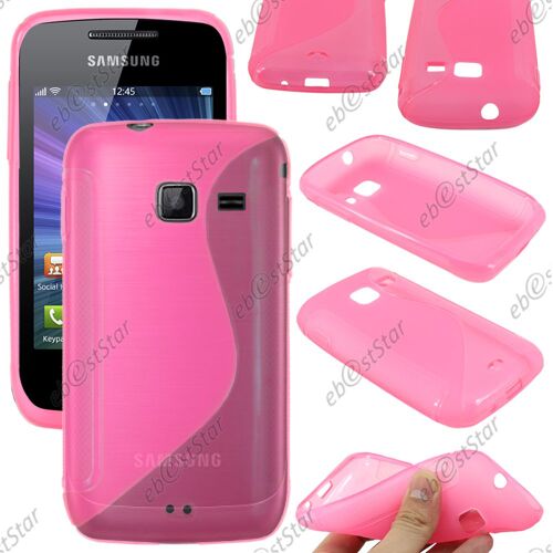 Ebeststar ®  Coque S-Line Silicone Gel Motif Vague Housse Etui Protection Souple Pour Samsung Wave Y S5380 + Film, Couleur Rose