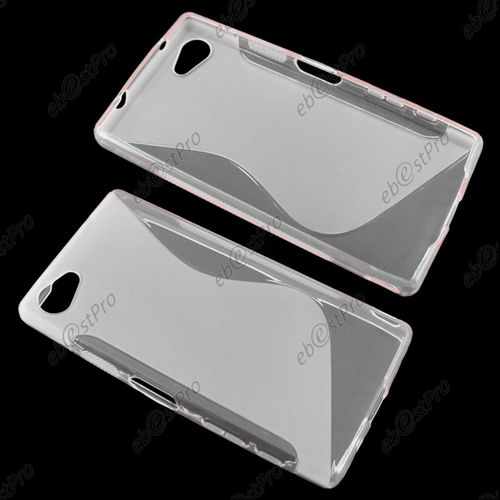 Ebeststar ® 1 Verre Trempé + Etui Housse Coque S-Line Silicone Protection En Gel Pour Sony Xperia Z5 Compact, Couleur Transparent