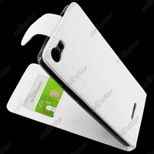 ebestStar ®  Housse Simili Cuir à Clapet Coque Etui pour Wiko Fever 4G + Film, Couleur Blanc