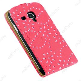 Ebeststar ®  Etui En Pu Cuir Strass À Rabat Ultra Fine Housse Coque Pour Samsung Galaxy S3 Mini Gt-I8190, I8190n + Film, Couleur Rose