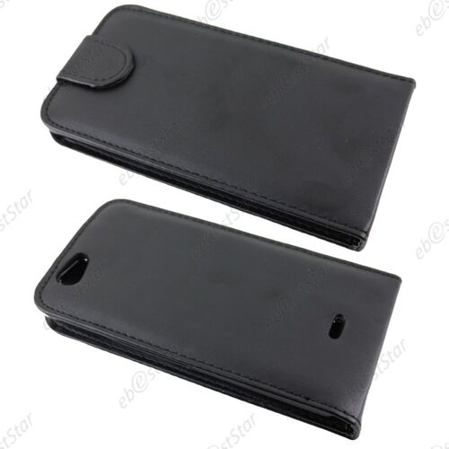 ebestStar ® Film + Coque Housse Etui Simili Cuir Rabattable pour Wiko Highway Pure 4G, Couleur Noir