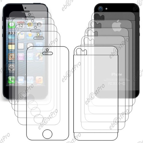 Ebeststar ® Lot X5 Protection Film D'écran Anti Rayures Anti Traces Avant Arrière Pour Apple Iphone Se 5s 5