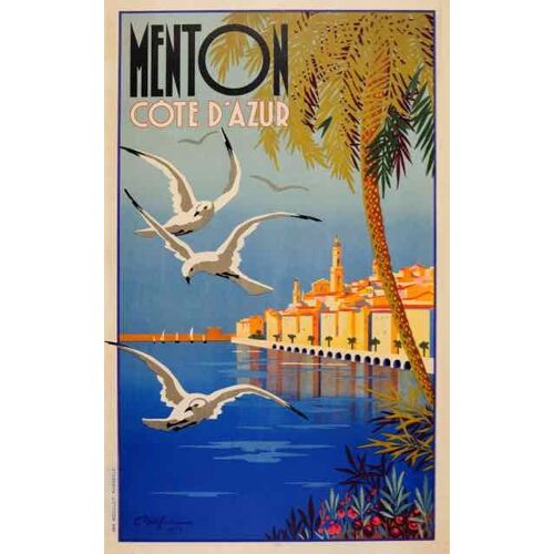 Affiche Menton Cote D'azur 