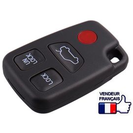 Coque Porte-Clés Pilp Télécommande Clé Volvo 4 Boutons (3 + 1 Panic) C70 S40 S60 S70 S80 S90 V40 V70 V90 Xc70 Xc90 850