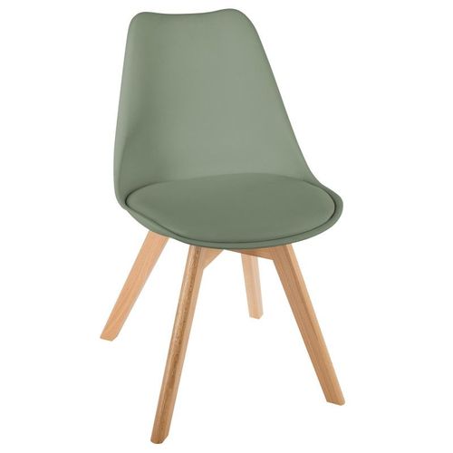 Lot De 2 Chaises Style Scandinave Baya Atmosphera - Chaise Baya Kaki-Kaki - Vert