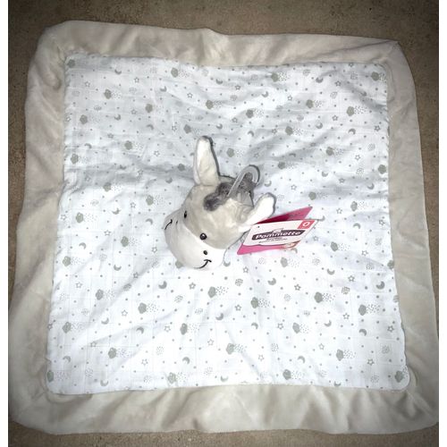 Doudou Zebre Pommette Coton Nuages Etoiles Lunes Peluche Jouet Naissance Bebe