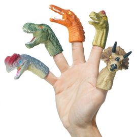 Ensemble De 5 Mini Marionnettes À Doigts Pour Enfants, Jouet De Dessin Animé Réaliste Dragon Dinosaure, Jeu De Rôle, Accessoires Pour Raconter Des Histoires