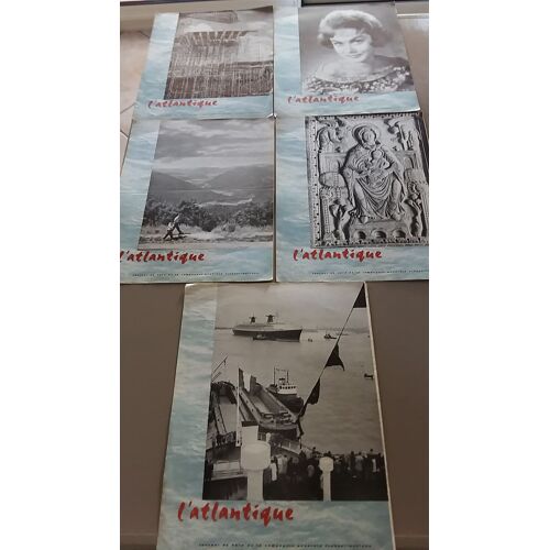 Lot De 5 Magazines L'atlantique Journal De Bord De La Compagnie Générale Transatlantique