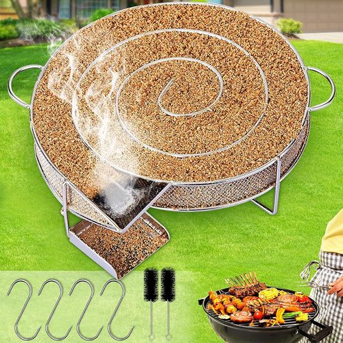 Générateur de fumée froide en acier inoxydable, Version mise à jour fumoir à froid, fumoir à froid pour saumon avec brosse et crochet, Convient pour barbecues, fumeurs, grils (Réutilisable)