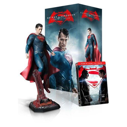 Batman V Superman : L'aube De La Justice - Coffret Figurine Superman Exclusive - Ultimate Edition - Blu-Ray 3d + Blu-Ray 2d + Dvd + Copie Digitale Ultraviolet
