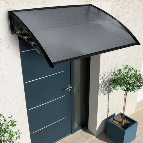 Auvent De Porte Marquise D'accueil 80 X 120 Cm Teinté