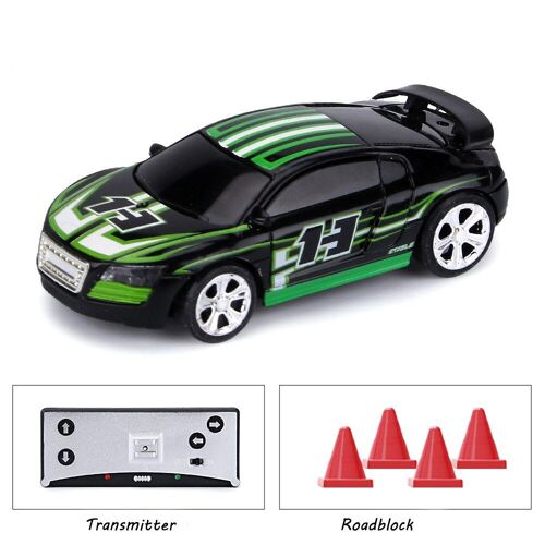 Mini voiture radiocommandée en PVC, 1:58, 2.4G, Bluetooth, télécommande, pour enfant, jouet