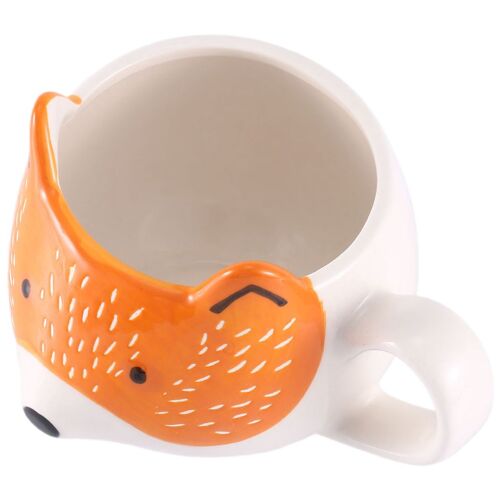 Tasse à Café en CéRamique Dessin Animé Renard Forme de Motif Animal Maison Cuisine Bureau Jus Lait