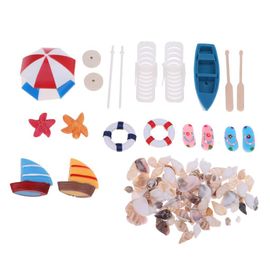 Parapluie De Plage, Kits De Coquillages De Bateau Pour Maison De Poupée, Décorations De Scènes De Vie, Pour Aquarium, Terrariums