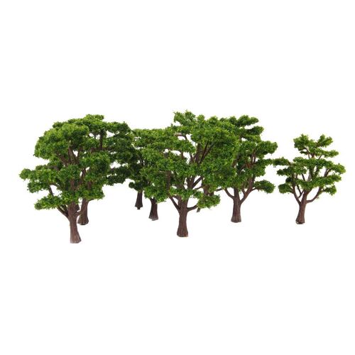 Diorama De Wargame, 10 Pièces, Modèle D'Arbres Verts, Train, Parc Ferroviaire, Rue, Aménagement De Paysage, Échelle Ho N-Générique