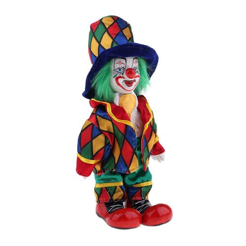 Poupées De Clown En Porcelaine De 18cm/ 7.09 Pouces, Poupée De Clown Souriant Intéressant, Poupée En Porcelaine Debout, Décoration De La Maison