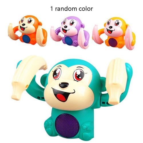 Singe À Bascule Électrique Pour Enfants, Modèle Animal, Jouet À Induction, Commande Vocale, Dessin Animé, Banane Roulante, Cadeau Pour Bébé