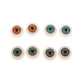 Lot De 8 Pièces De Faux Yeux Demi-Rond Réalistes, Accessoires D'halloween, Masque D'horreur, Poupée Ours Animaux, Fournitures De Fabrication De 20mm