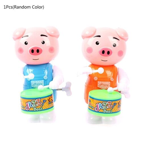 Jouet À Enrouler En Plastique 15cm/6 Pouces 066b, Joli Tambour À Battements D'Animaux, Cadeaux De Fête Pour Bébé