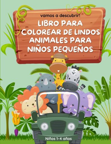 Libro De Colorear Con Animales Adorables Para Niños Pequeños