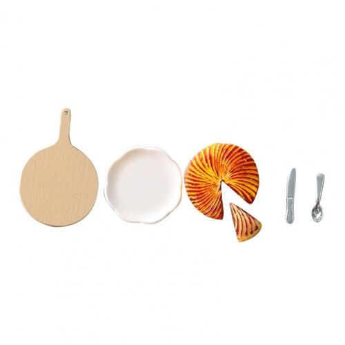 Maison De Poupée Avec Plateau À Gâteaux Découpés, Ensemble D'Assiettes Découpées, Accessoires De Cuisine Miniatures, Jouets Éducatifs Pour Enfants, Cadeau D'Anniversaire Pour Enfants