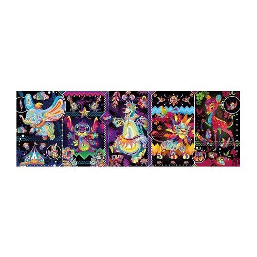 Puzzle Adulte Panorama Bambi Roi Lion Ours Baloo Et Elephant Dumbo - 1000 Pieces - Collection Disney