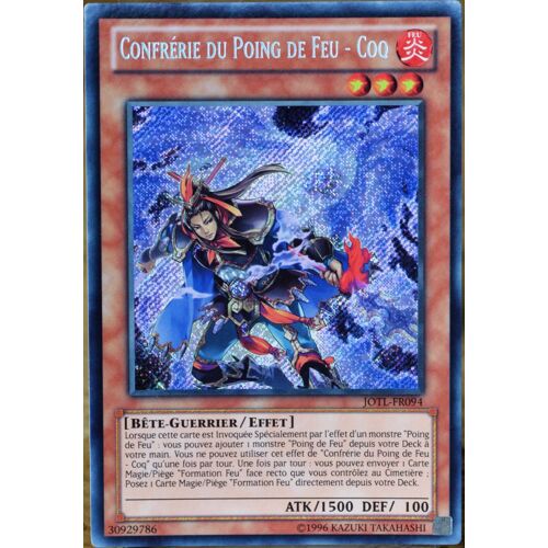 Carte Yu-Gi-Oh Jotl-Fr094 Confrérie Du Poing De Feu - Coq Neuf Fr